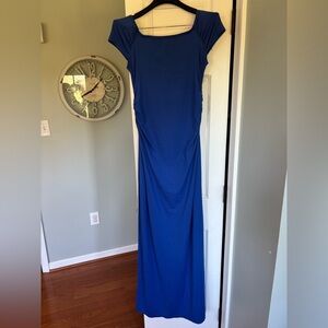 Mother Bee Maternity Vibrant Blue long dress size medium- beautiful & elegant